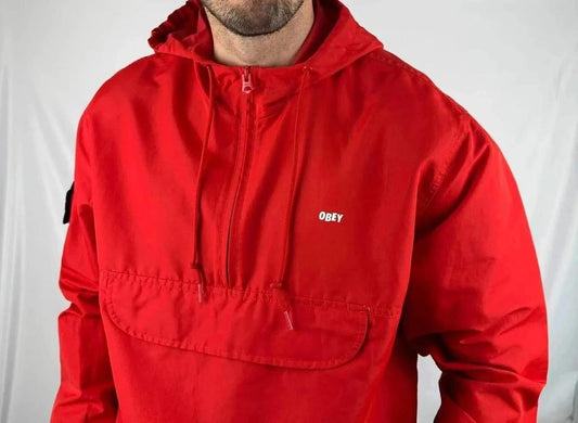 Impermeabile Rosso Obey - L