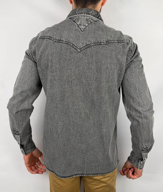 Camicia in denim grigio Tommy Hilfiger - L