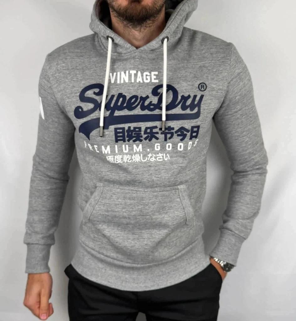 Felpa con cappuccio Superdry grigia - S