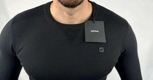 💎 Pull Kaporal Noir Col Rond taille S Neuf - Acrylique / Polyester / Nylon / Viscose 💎
