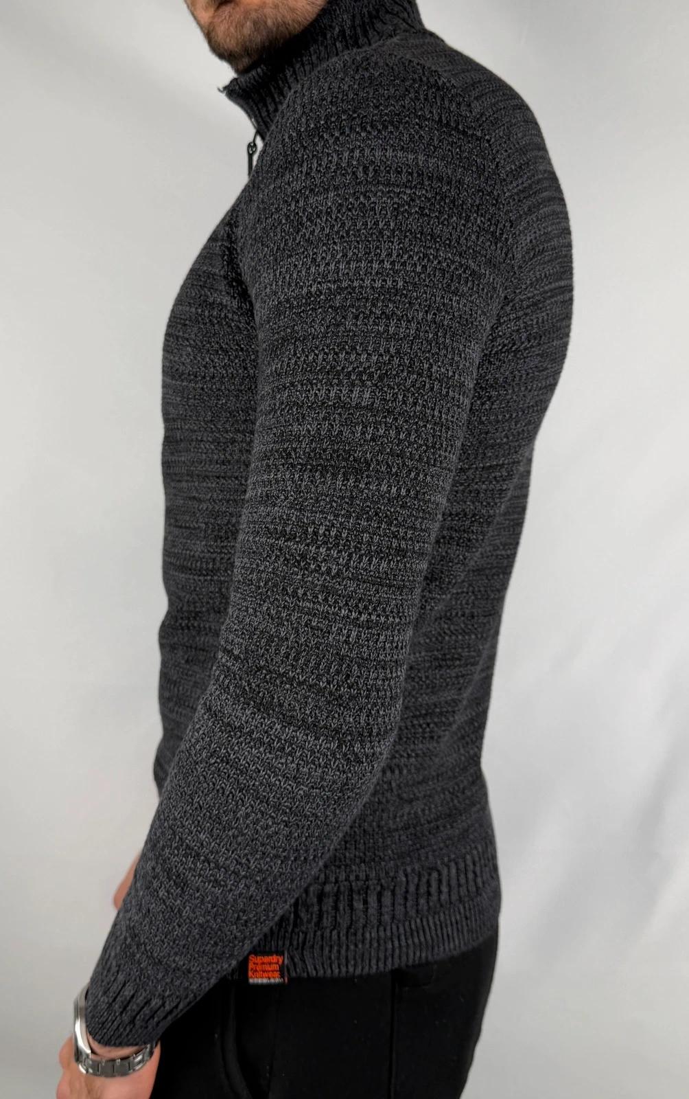 Pull Superdry Zip Gris / Noir - S
