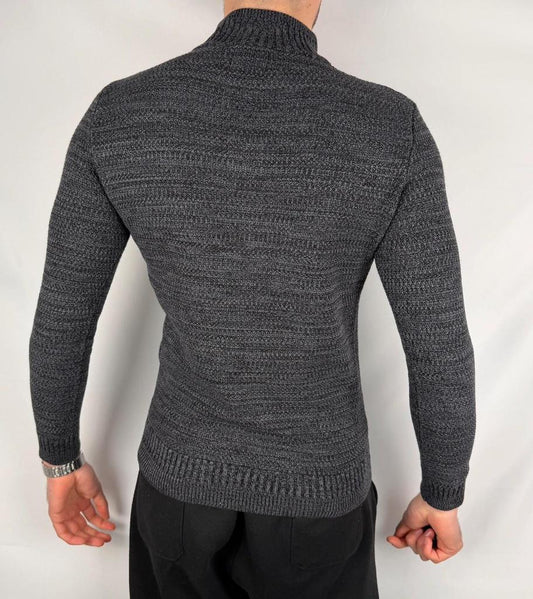Pull Superdry Zip Gris / Noir - S