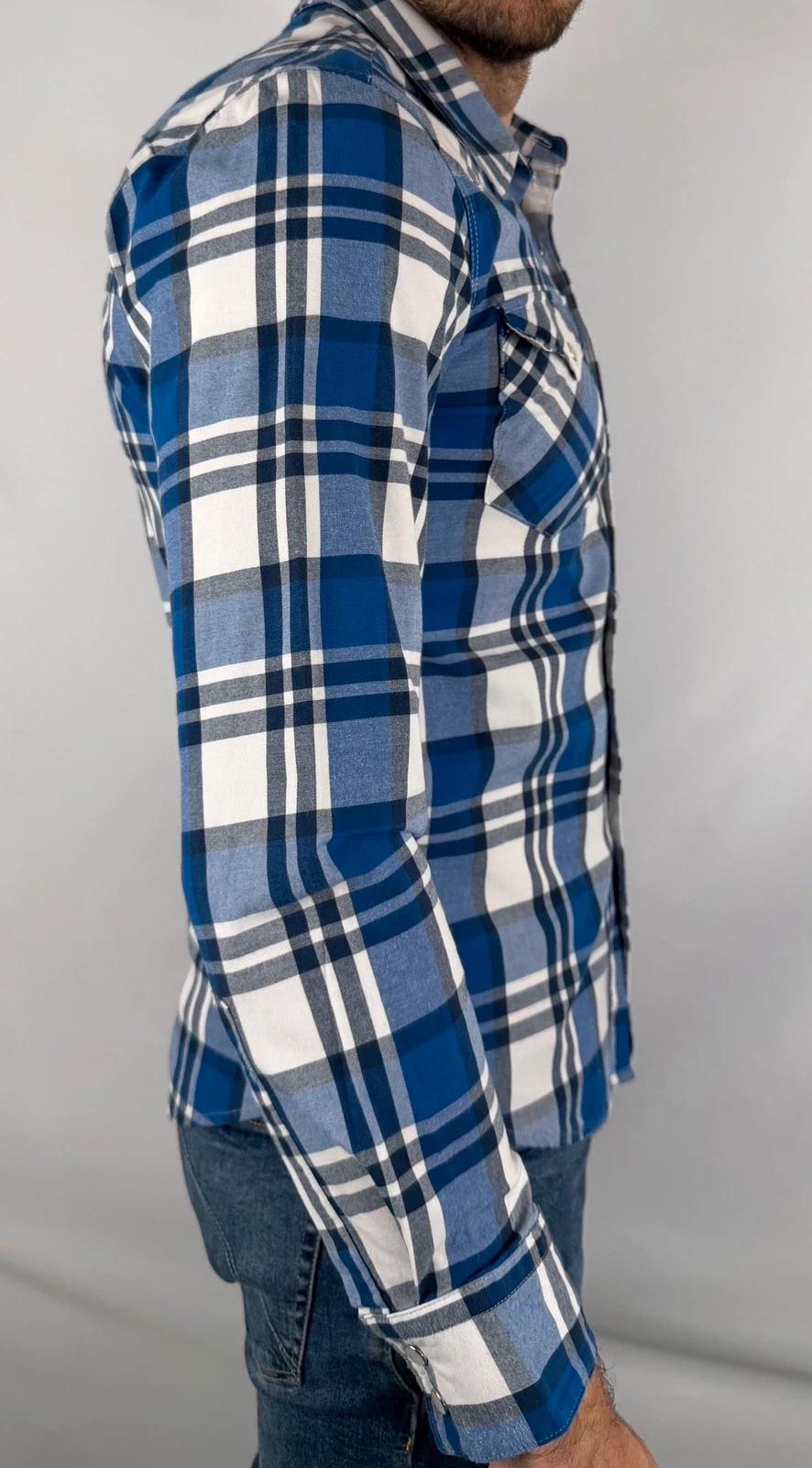 💎 Chemise Levi’s à Carreaux Bleue taille S - Coton et Élasthanne 💎