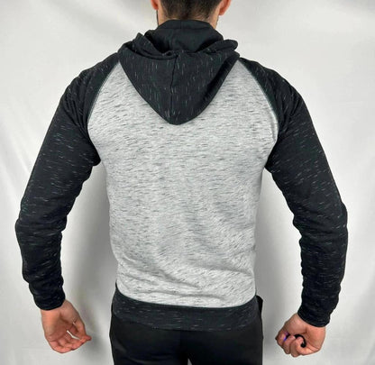 Felpa con Cappuccio Adidas Grigia e Nera - S