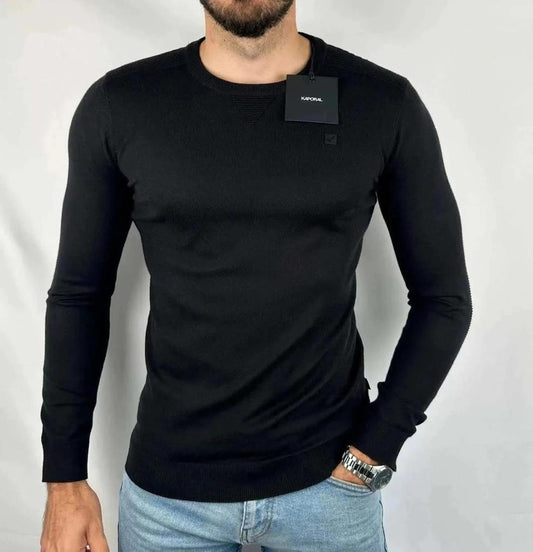 💎 Pull Kaporal Noir Col Rond taille S Neuf - Acrylique / Polyester / Nylon / Viscose 💎