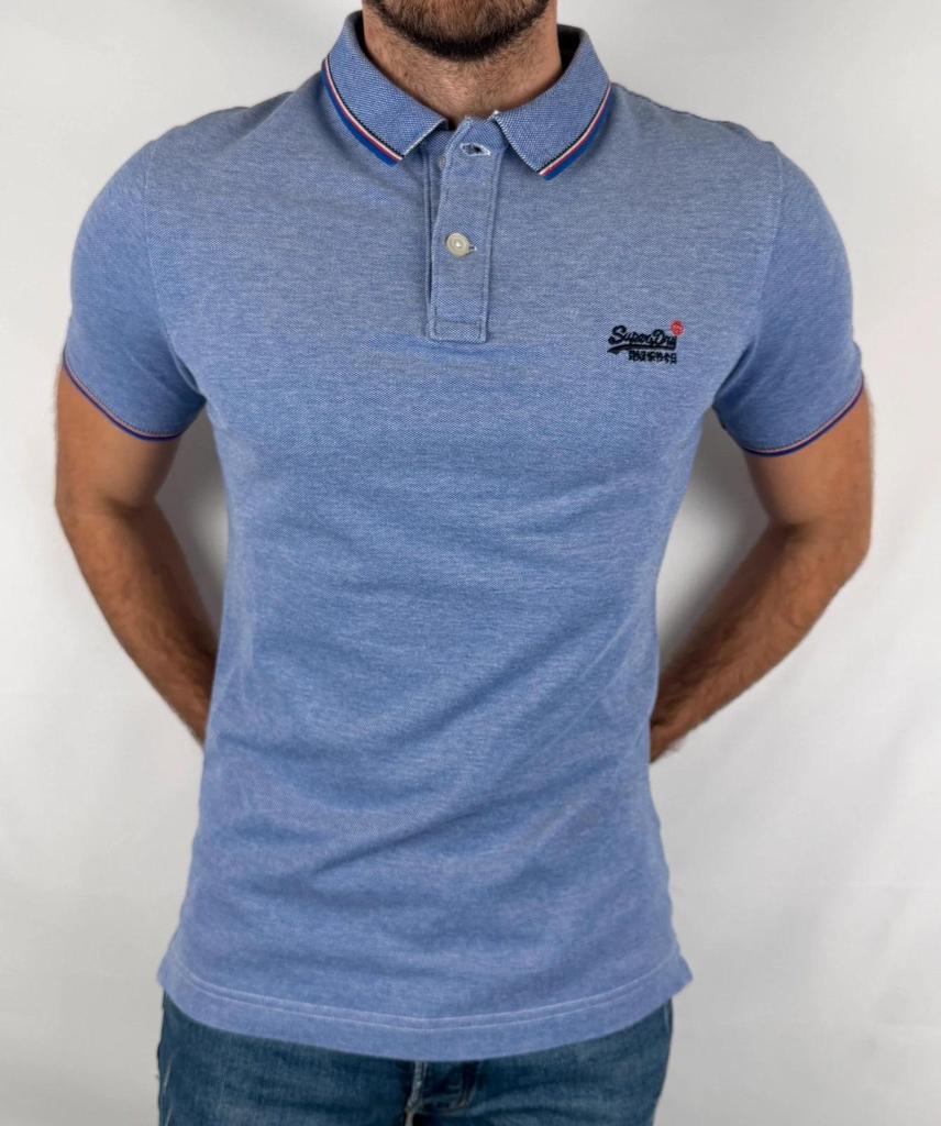 Polo Superdry Lila / Bleu Clair - M