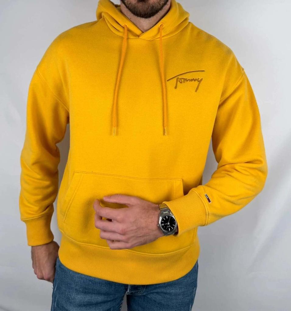 💎 Sweat à Capuche Tommy Jeans Oversize Jaune - Coton et Polyester 💎