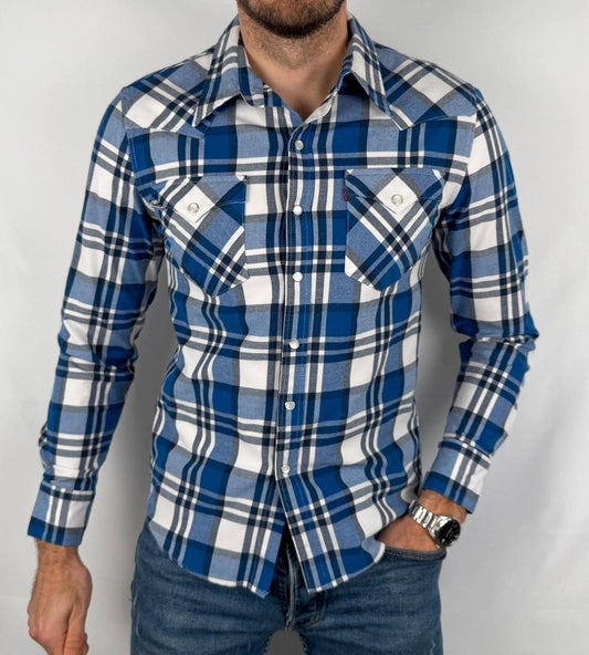 💎 Chemise Levi’s à Carreaux Bleue taille S - Coton et Élasthanne 💎