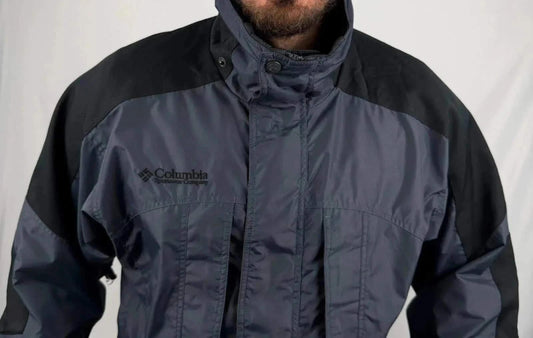 Giacca Columbia Vintage Grigia e Nera - M