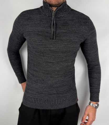 Pull Superdry Zip Gris / Noir - S