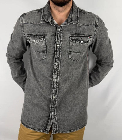 Chemise en Jean Tommy Hilfiger Denim Grise - L