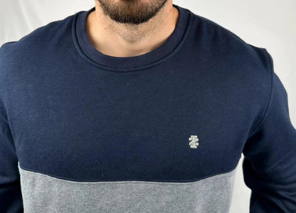 Felpa Izod Blu Marino e Grigio - L