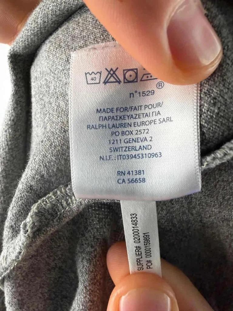 Polo Ralph Lauren Gris Manches Longues - L