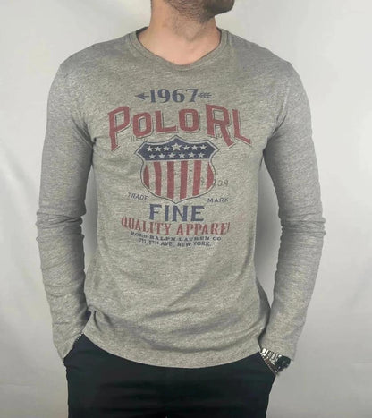 Tee Shirt Manches Longues Ralph Lauren Gris - S