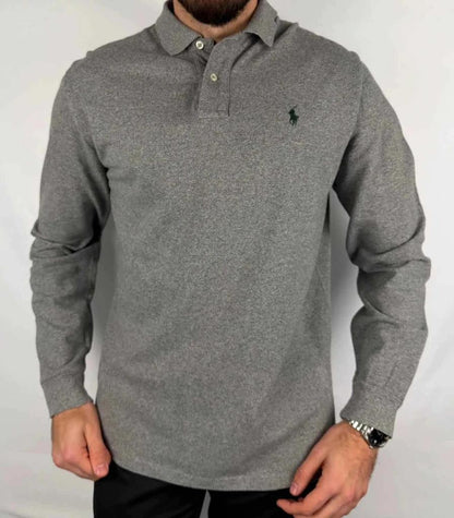 Polo Ralph Lauren Gris Manches Longues - L