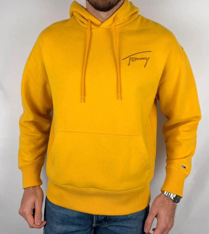 💎 Sweat à Capuche Tommy Jeans Oversize Jaune - Coton et Polyester 💎