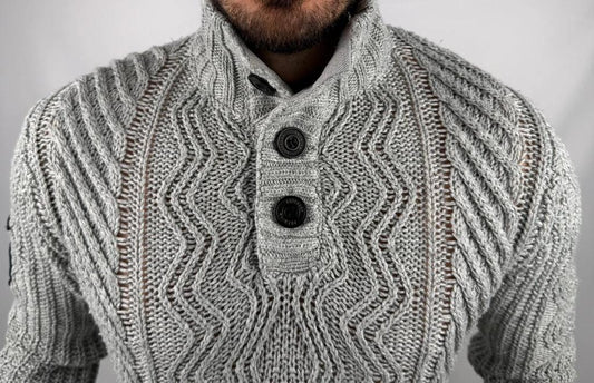 Pull Superdry Épais Gris - L