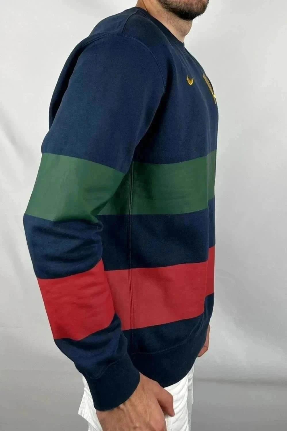 💎 Sweat Nike Portugal - Bleu Vert Rouge - Taille L - Édition Spéciale - Logo Brodé 💎
