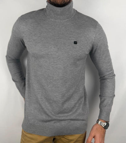 Pull Kaporal Gris à Col Roulé taille L