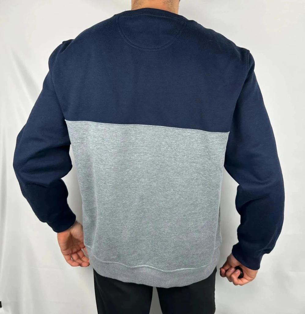 Felpa Izod Blu Marino e Grigio - L