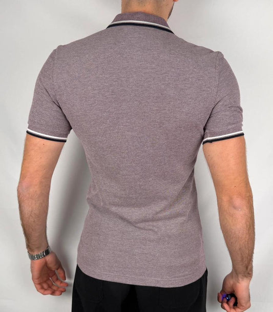 Polo Fred Perry Lilla / Bordeaux - S