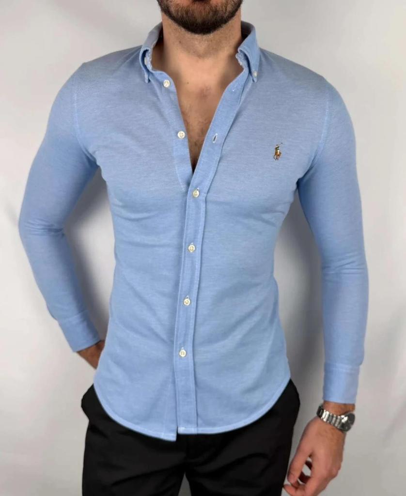 Chemise Ralph Lauren Oxford Bleue - S (37)