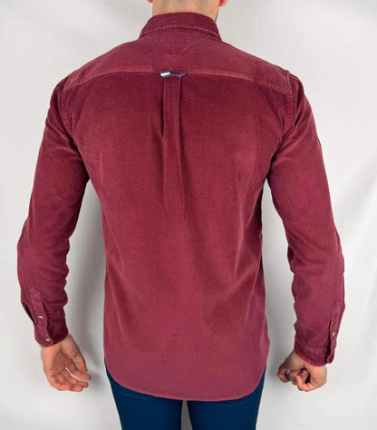 Chemise Tommy Jeans en Velours Bordeaux - S