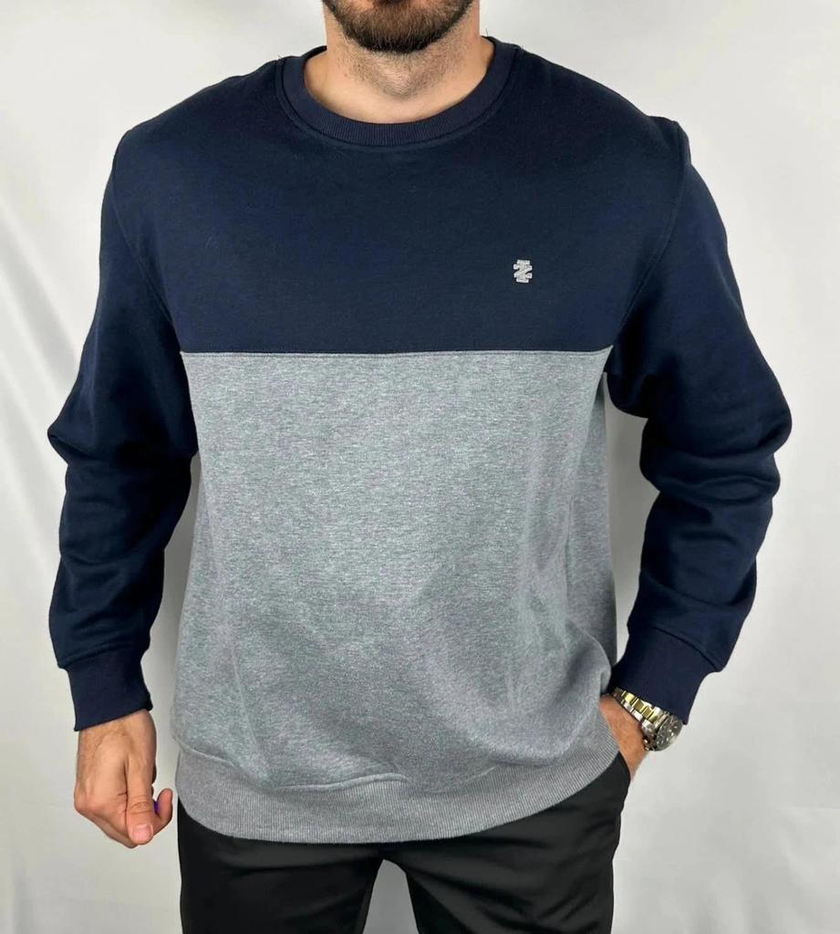 Felpa Izod Blu Marino e Grigio - L