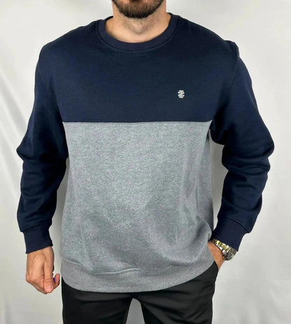 Felpa Izod Blu Marino e Grigio - L