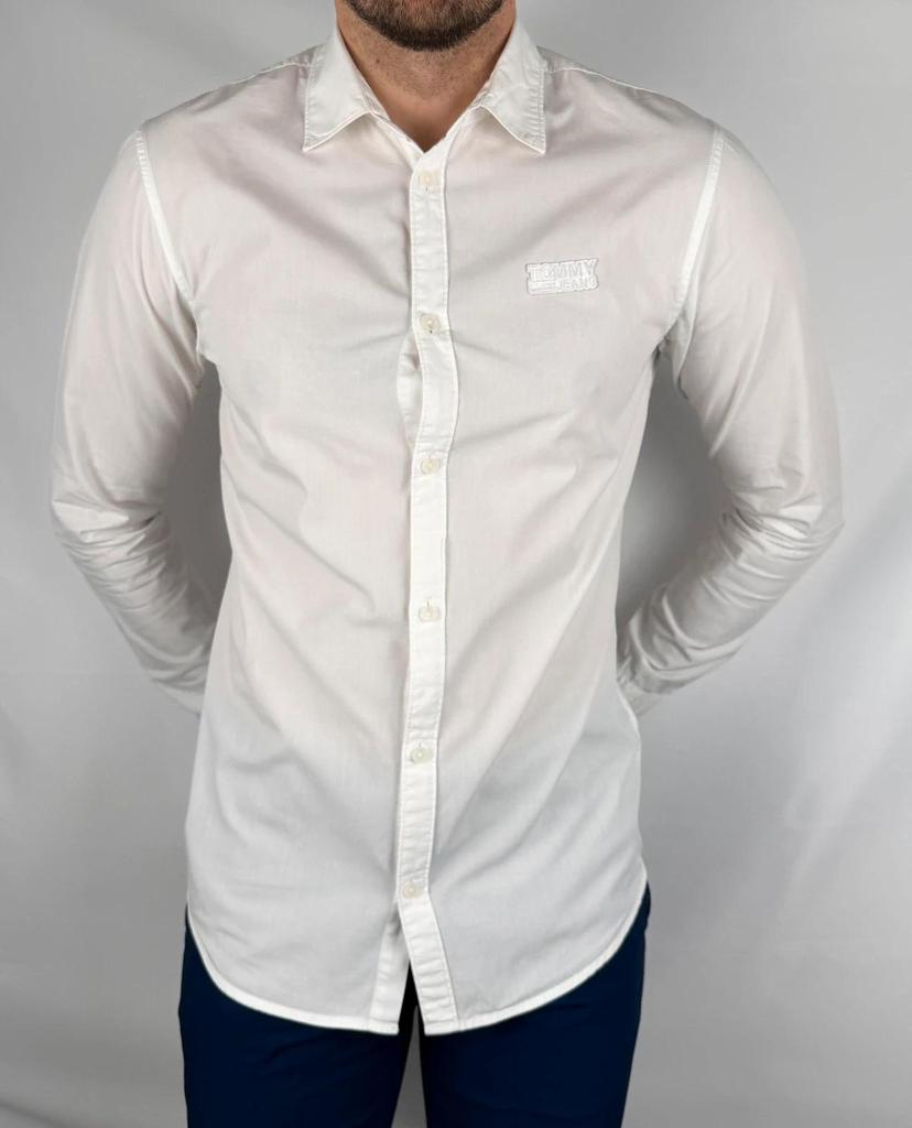 💎 Chemise Tommy Jeans Blanche taille S - 100% Coton 💎