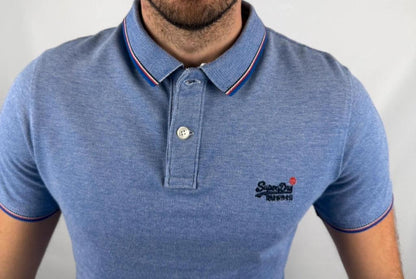 Polo Superdry Lila / Bleu Clair - M