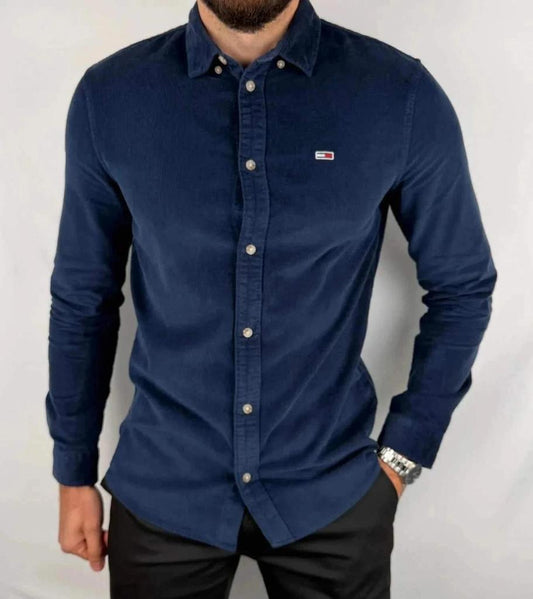 Camicia in velluto Tommy Jeans Blu scuro - S