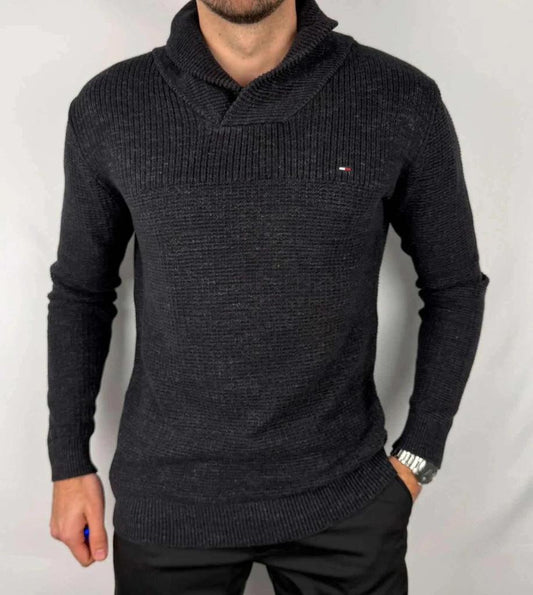 Maglione Tommy Hilfiger Grigio / Nero - L