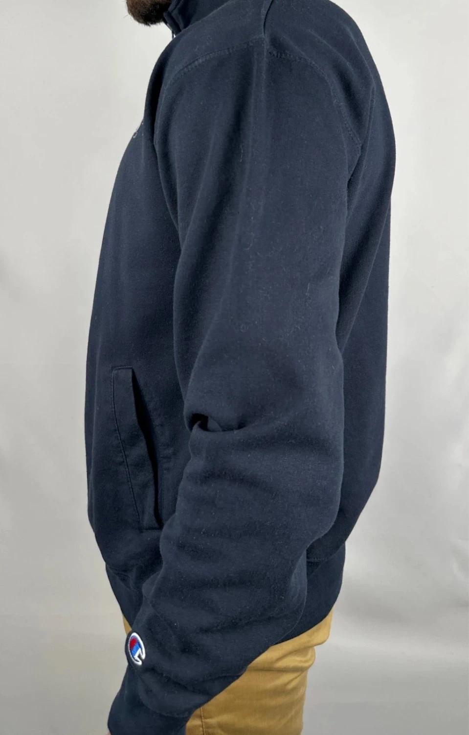 Felpa Champion con zip 1/4 blu navy - L