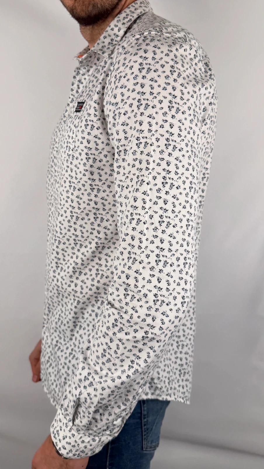 Chemise Superdry Blanche à Motifs - M
