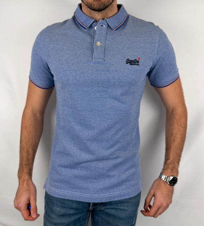 Polo Superdry Lila / Bleu Clair - M