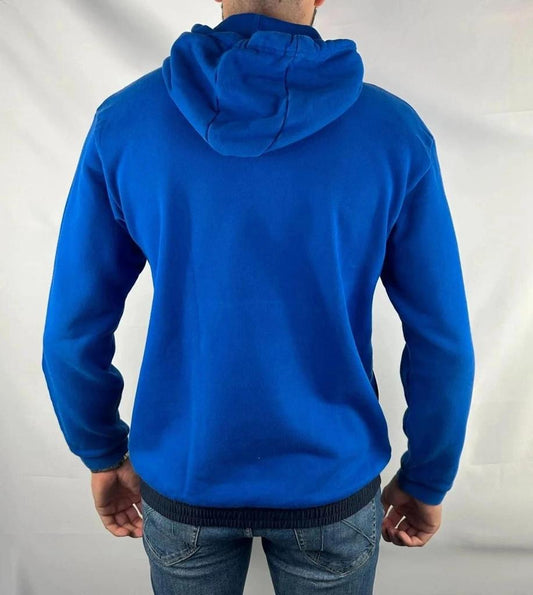 Felpa con Cappuccio Adidas Vintage Blu - S