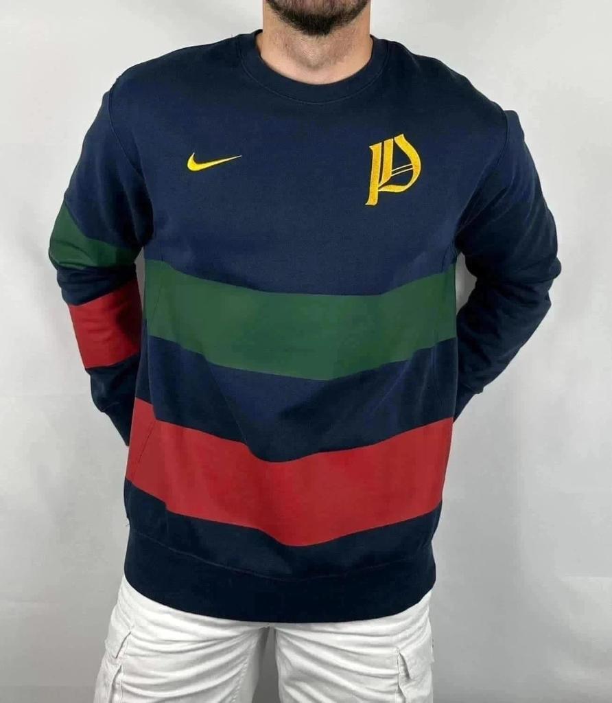 💎 Sweat Nike Portugal - Bleu Vert Rouge - Taille L - Édition Spéciale - Logo Brodé 💎