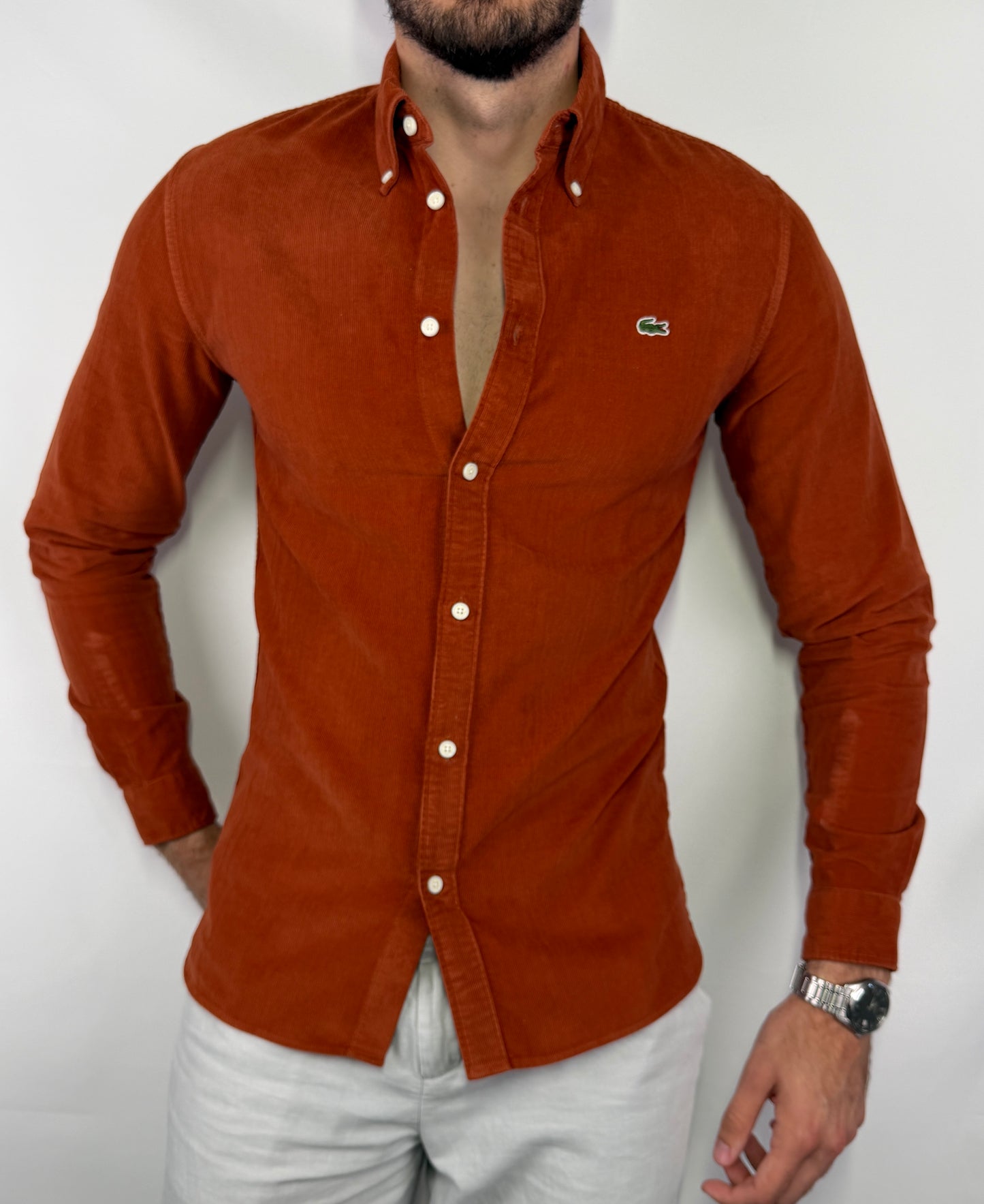 Chemise en velours Lacoste - S