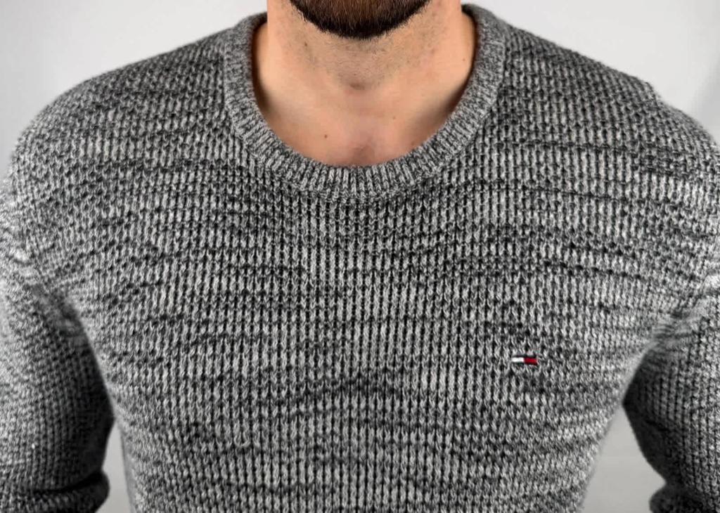 Pull Tommy Jeans Gris Oversize - L