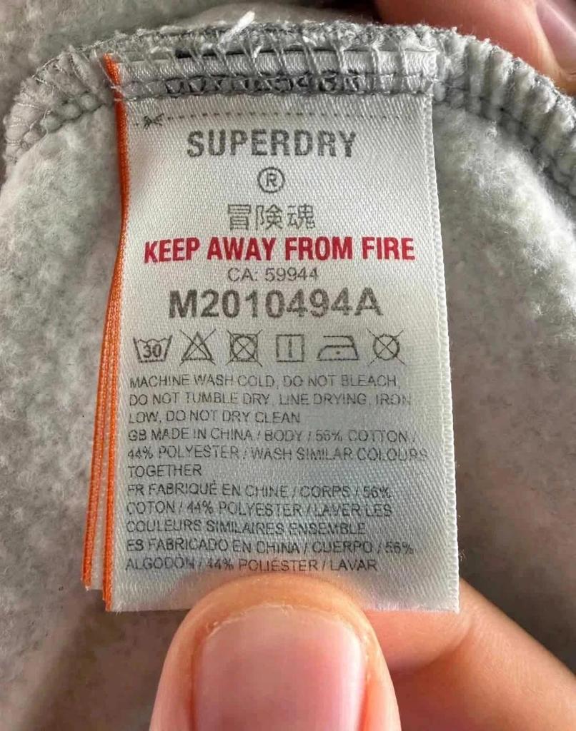 Felpa con cappuccio Superdry grigia - S
