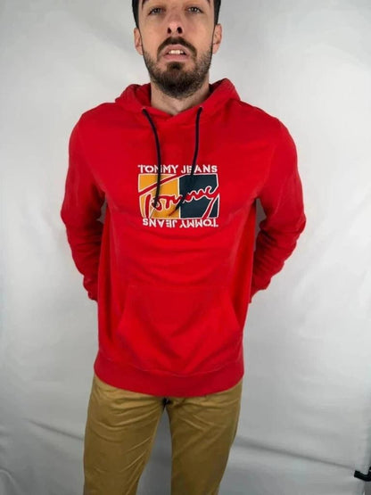 Sweat à Capuche Tommy Jeans Rouge - L