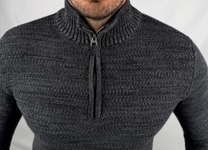 Pull Superdry Zip Gris / Noir - S