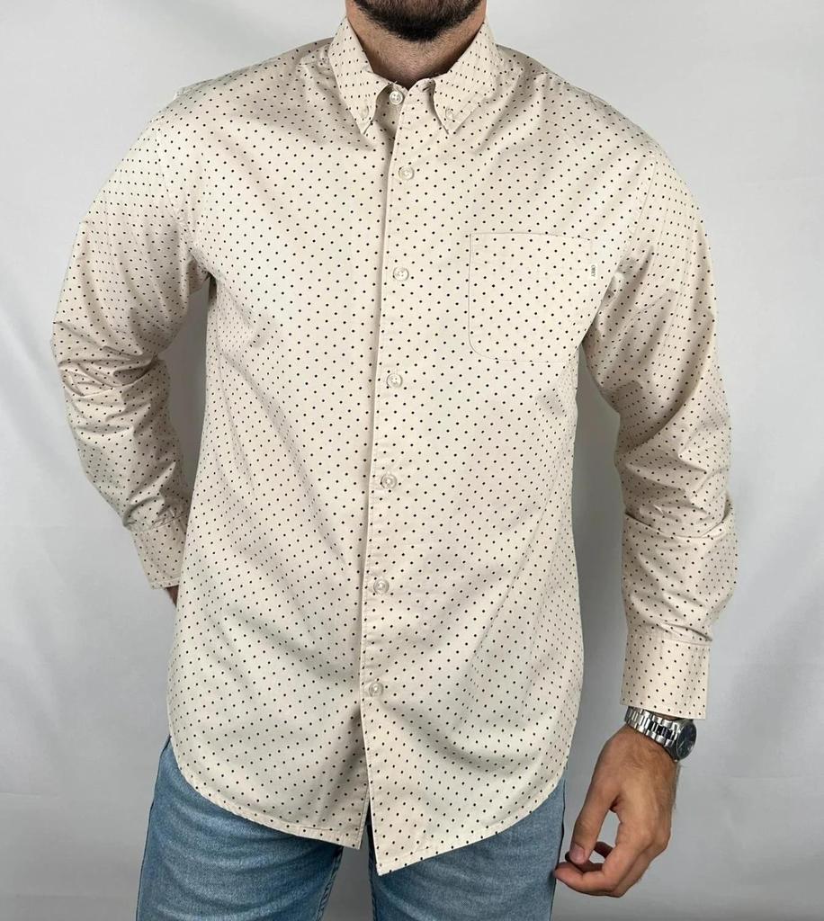 Camicia Obey Bianca a Pois - M