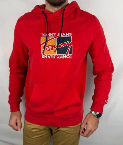 Sweat à Capuche Tommy Jeans Rouge - L