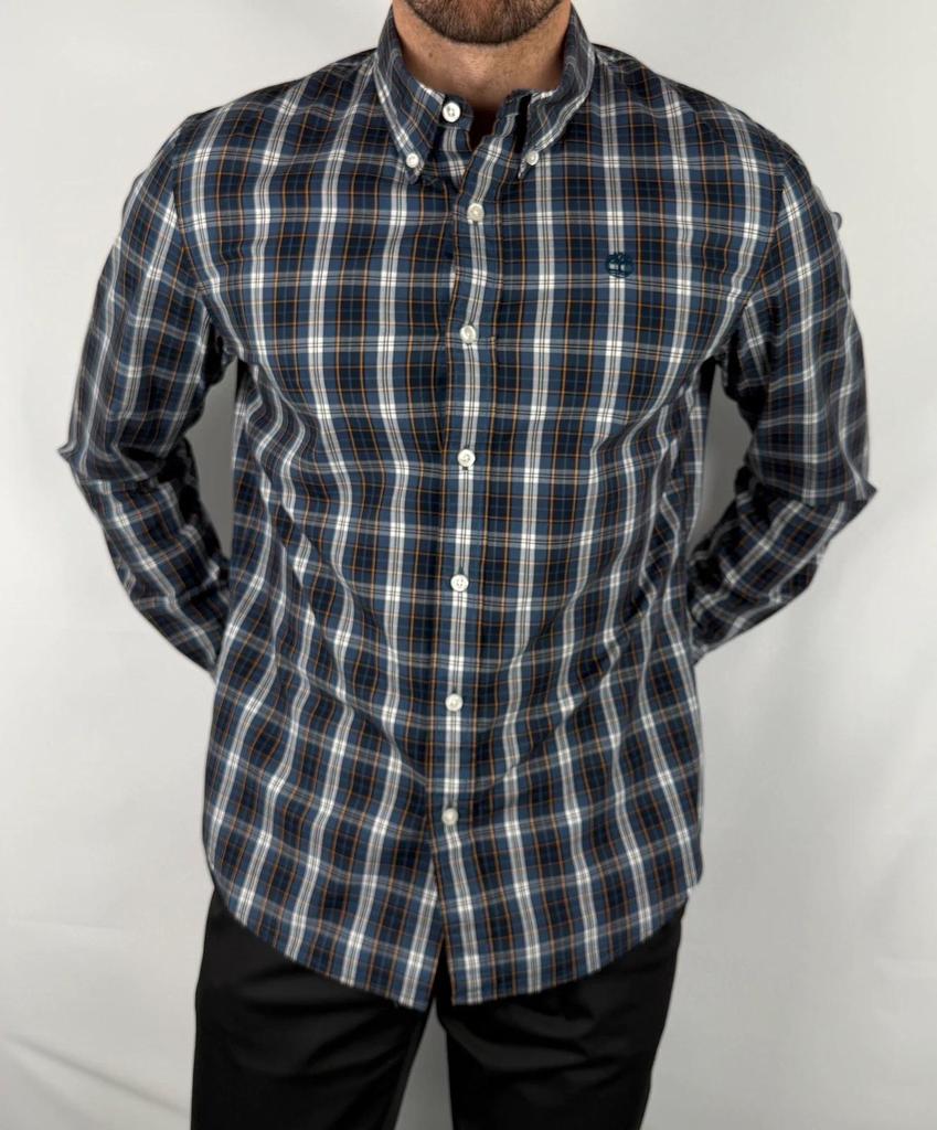 💎 Chemise à Carreaux Timberland taille M - Coton et Élasthanne 💎
