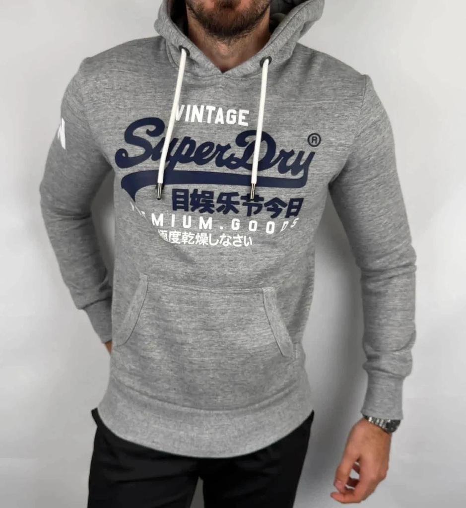 Felpa con cappuccio Superdry grigia - S