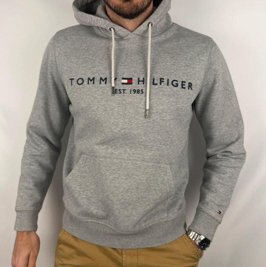 Felpa con Cappuccio Tommy Hilfiger Grigia - S