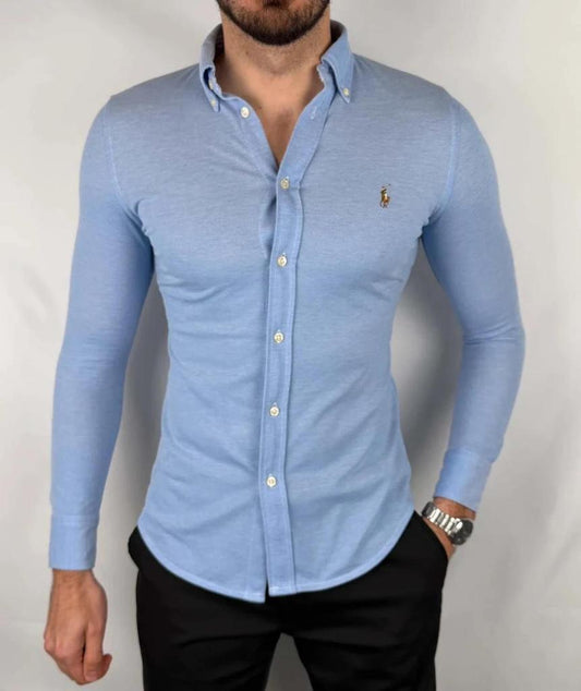 Chemise Ralph Lauren Oxford Bleue - S (37)