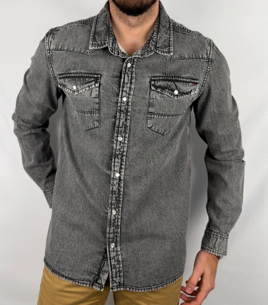 Chemise en Jean Tommy Hilfiger Denim Grise - L